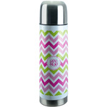 Pink & Green Chevron Stainless Steel Thermos (Personalized)