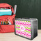 Pink & Green Chevron Tin Lunchbox - LIFESTYLE