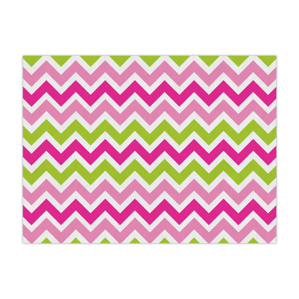 Custom Pink & Green Chevron Tissue Paper Sheets - Large - Heavyweight