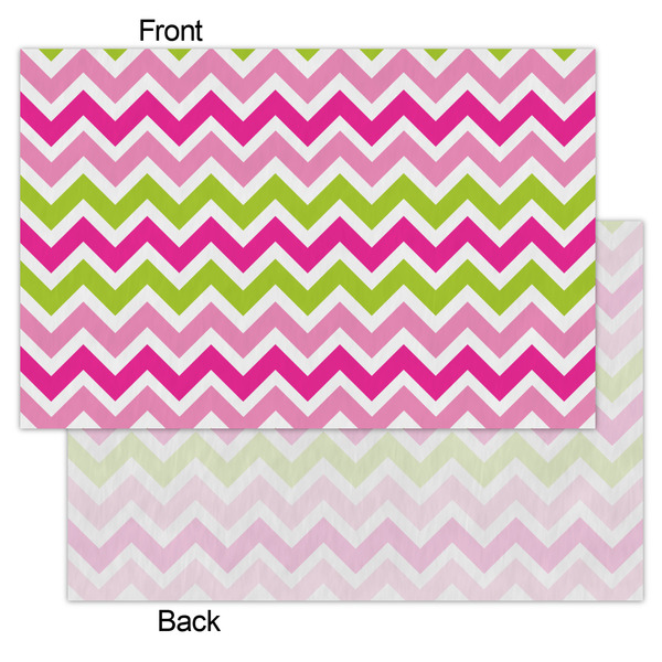 Pink & Green Chevron Tissue Paper - Heavyweight - Small - Front & Back