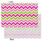 Pink & Green Chevron Tissue Paper - Heavyweight - Small - Front & Back