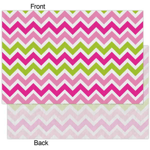 Pink & Green Chevron Tissue Paper - Heavyweight - XL - Front & Back