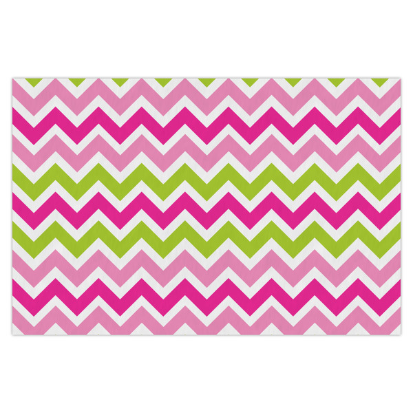 Custom Pink & Green Chevron X-Large Tissue Papers Sheets - Heavyweight