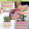 Pink & Green Chevron Tissue Paper - In Use Collage