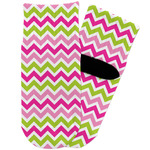 Pink & Green Chevron Toddler Ankle Socks