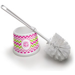 Pink & Green Chevron Toilet Brush (Personalized)