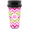 Pink & Green Chevron Acrylic Travel Mug without Handle (Personalized)
