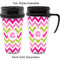 Pink & Green Chevron Travel Mugs - with & without Handle
