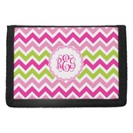 Pink & Green Chevron Trifold Wallet (Personalized)