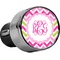 Pink & Green Chevron USB Car Charger (Personalized)