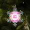 Pink & Green Chevron Vintage Snowflake - (LIFESTYLE)