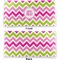 Pink & Green Chevron Vinyl Check Book Cover - Front and Back