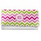 Pink & Green Chevron Vinyl Checkbook Cover (Personalized)