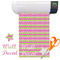 Pink & Green Chevron Vinyl Sheet (Re-position-able)