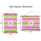 Pink & Green Chevron Wall Hanging Tapestries - Parent/Sizing