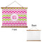 Pink & Green Chevron Wall Hanging Tapestry - Landscape - APPROVAL