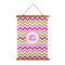 Pink & Green Chevron Wall Hanging Tapestry - Portrait - MAIN