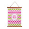 Pink & Green Chevron Wall Hanging Tapestry (Personalized)