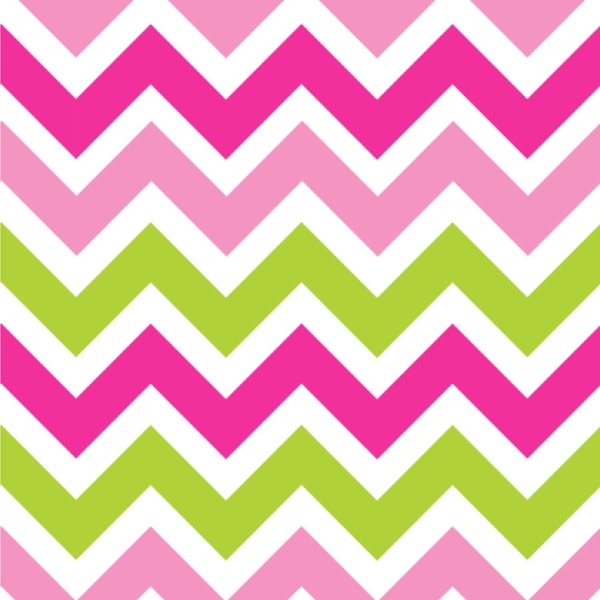 Custom Pink & Green Chevron Wallpaper & Surface Covering (Water Activated 24"x 24" Sample)