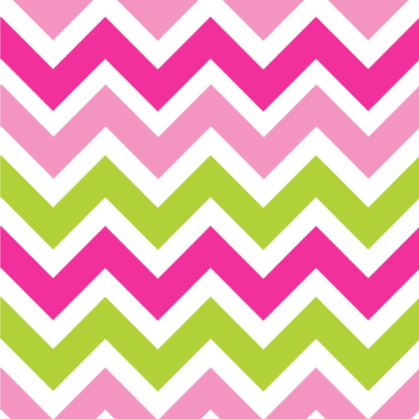 Custom Pink & Green Chevron Wallpaper & Surface Covering (Peel & Stick 24"x 24" Sample)