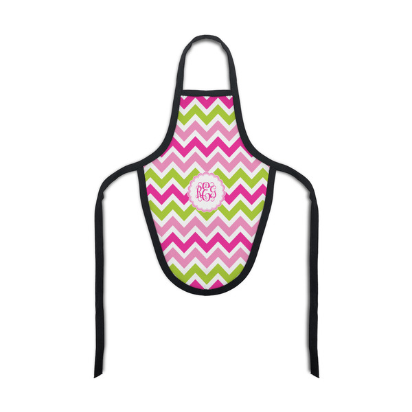 Custom Pink & Green Chevron Bottle Apron (Personalized)