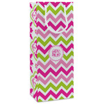 Pink & Green Chevron Wine Gift Bags - Gloss (Personalized)