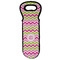 Pink & Green Chevron Wine Tote Bag (Personalized)