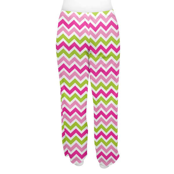 Pink & Green Chevron Women's Pj on model - Back