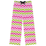 Pink & Green Chevron Womens Pajama Pants - M