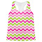 Pink & Green Chevron Womens Racerback Tank Top - Small