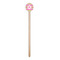 Pink & Green Chevron Wooden 6" Stir Stick - Round - Single Stick