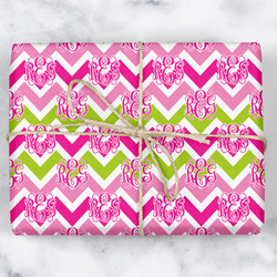 Pink & Green Chevron Wrapping Paper (Personalized)