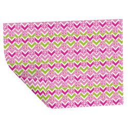 Pink & Green Chevron Wrapping Paper Sheets - Double-Sided - 20" x 28" (Personalized)