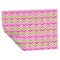Pink & Green Chevron Wrapping Paper Sheet - Double Sided - Folded
