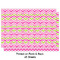 Pink & Green Chevron Wrapping Paper Sheet - Double Sided - Front