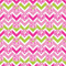 Pink & Green Chevron Wrapping Paper Square