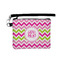 Pink & Green Chevron Wristlet ID Cases - Front