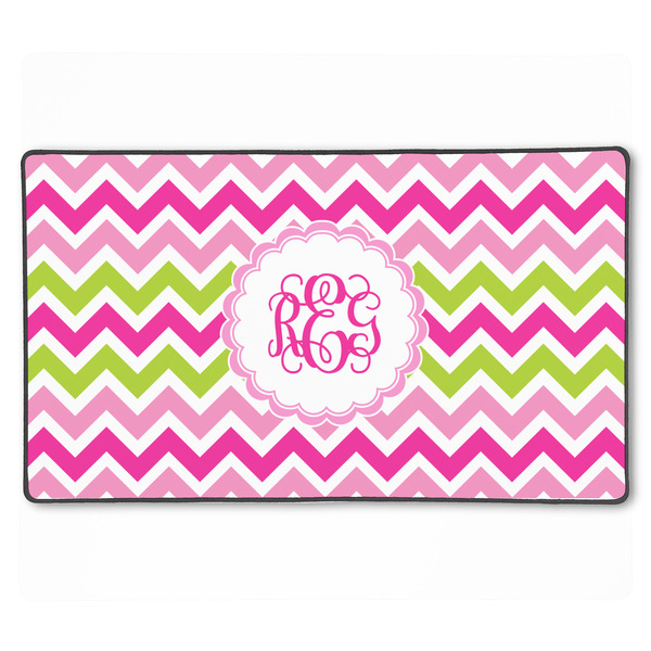 Pink & Green Chevron XXL Gaming Mouse Pads - 24" x 14" - APPROVAL