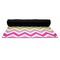 Pink & Green Chevron Yoga Mat Rolled up Black Rubber Backing