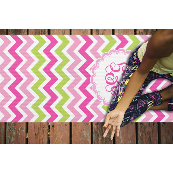 Pink & Green Chevron Yoga Mats - LIFESTYLE
