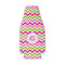 Pink & Green Chevron Zipper Bottle Cooler (Personalized)