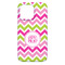 Pink & Green Chevron iPhone 13 Pro Max Case - Back