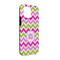 Pink & Green Chevron iPhone Case - Rubber Lined - iPhone 13 Pro (Personalized)