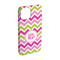 Pink & Green Chevron iPhone 15 Case - Angle