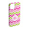 Pink & Green Chevron iPhone 15 Pro Case - Angle