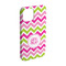 Pink & Green Chevron iPhone Case - Plastic - iPhone 15 Pro (Personalized)