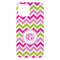 Pink & Green Chevron iPhone 15 Pro Max Case - Back