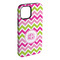 Pink & Green Chevron iPhone Case - Rubber Lined - iPhone 15 Pro Max (Personalized)