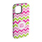 Pink & Green Chevron iPhone Case - Rubber Lined - iPhone 15 Pro (Personalized)