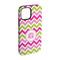 Pink & Green Chevron iPhone Case - Rubber Lined - iPhone 15 (Personalized)